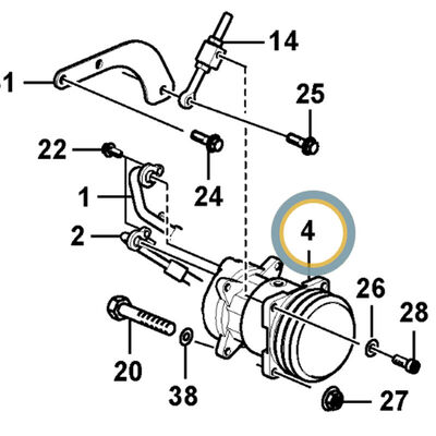 VOE 14649606 Air Conditioning Compressor EC200B EC200D EC210B EC210D EC220D EC220E EC240B EC250D EC290B for  Excavator