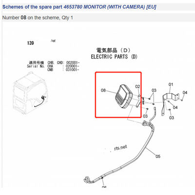 4652262 4631127 4653775 4653780 4653781 4653782 4653783 Monitor Cluster Assy for Hitachi Monitor Excavator Display Panel