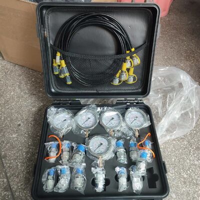 Construction Machinery Parts 5 Gauges Hydraulic Pressure Test Kit Measurement Tool for Excavators