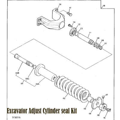 High Quality EX60-1 EX60-2 EX60-3 Chain Adjust Cylinder Seal Kit for Hitachi Excavator EX60 Track Adjuster Cylinder Repair Kits