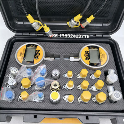 Universal Digital Hydraulic Gauges Excavator Hydraulic Test 2 Gauge Kit 0-60Mpa Pressure Gauge