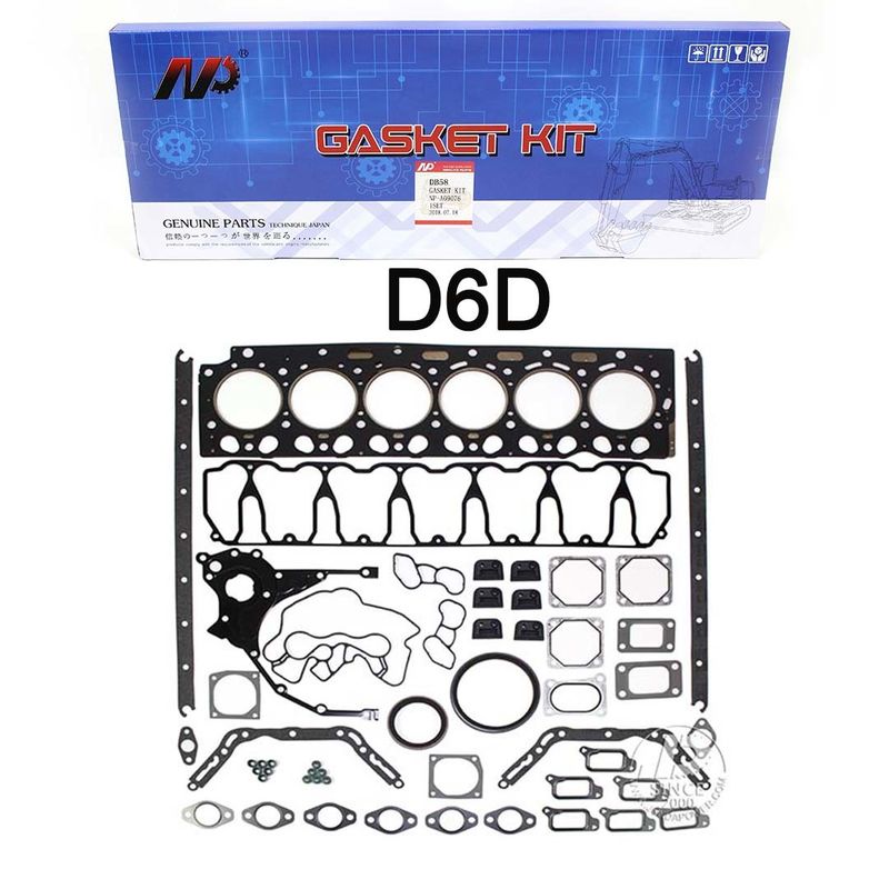 D6D D7D D12D Volvo Excavator Engine Full Gasket Kit