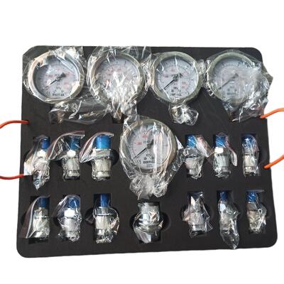 5 Gauges Hydraulic Pressure Gauge Excavator Diagnostic Tool Hydraulic Pressure Test Kit Excavator Hydraulic Pressure Gauge