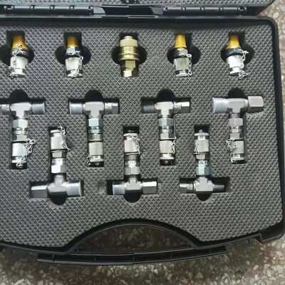 For  Hitachi Komatsu Kobelco Hydraulic Pressure Gauge Diagnostic Test Kits Pressure Tee Joint Box Diagnostic Tool
