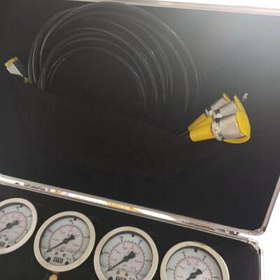 Hydraulic Pressure Test Kit 4 Gauges for Excavators Pressure Gauge Diagnostic Tools