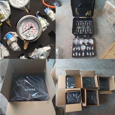 Hydraulic Pressure Gauge Set Diagnostic Test Kits for Excavator Engine Parts